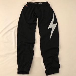 NEW Aviator Nation Lightning Bolt Sweatpants S